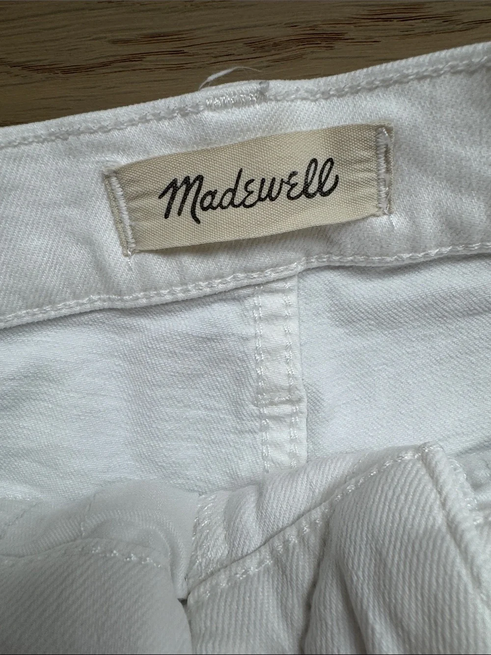 Madewell The Perfect Vintage Jean White High Rise Tapered Size 24